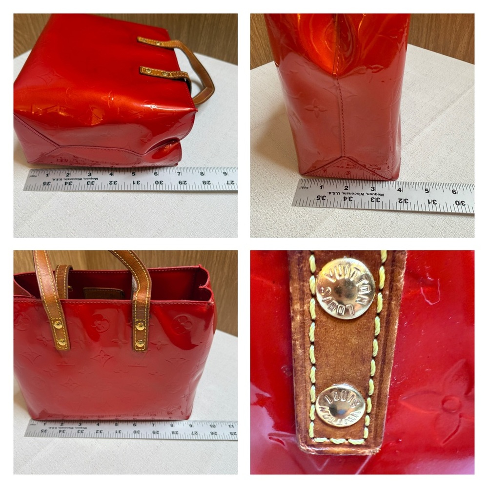 Louis Vuitton Red Vernis Tote- see callouts - Picture 5 of 8